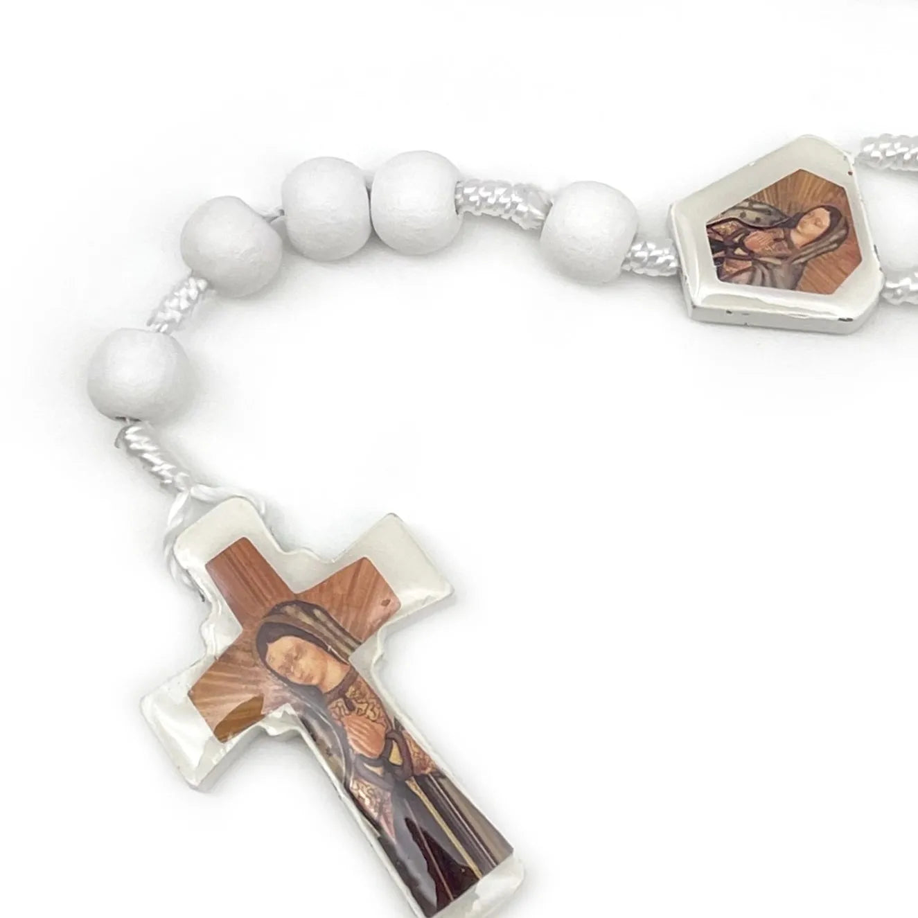 Our Lady Of Guadalupe Rose Scented Rosary Beads Necklace Set