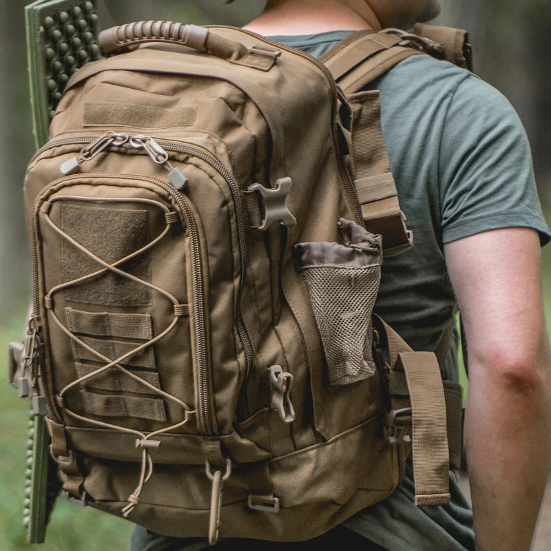LQARMY Tactical Backpack Durable Nylon Bag For Hiking Camping Travel