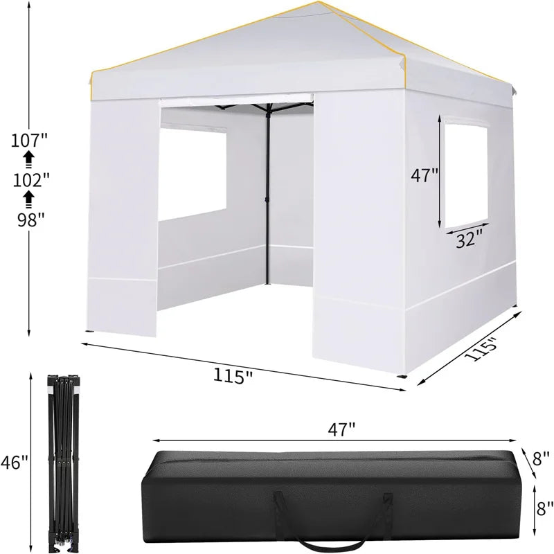 Tooluck Pop Up Canopy With Sidewalls Mosquito Net Instant Gazebo