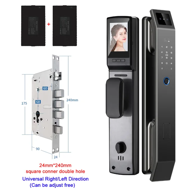 YKESDL 3D Face Recognition Digital Door Lock Camera Fingerprint Password