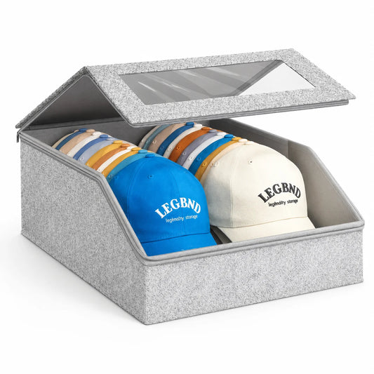 Transparent Baseball Cap Storage Box For Closet And Bedroom