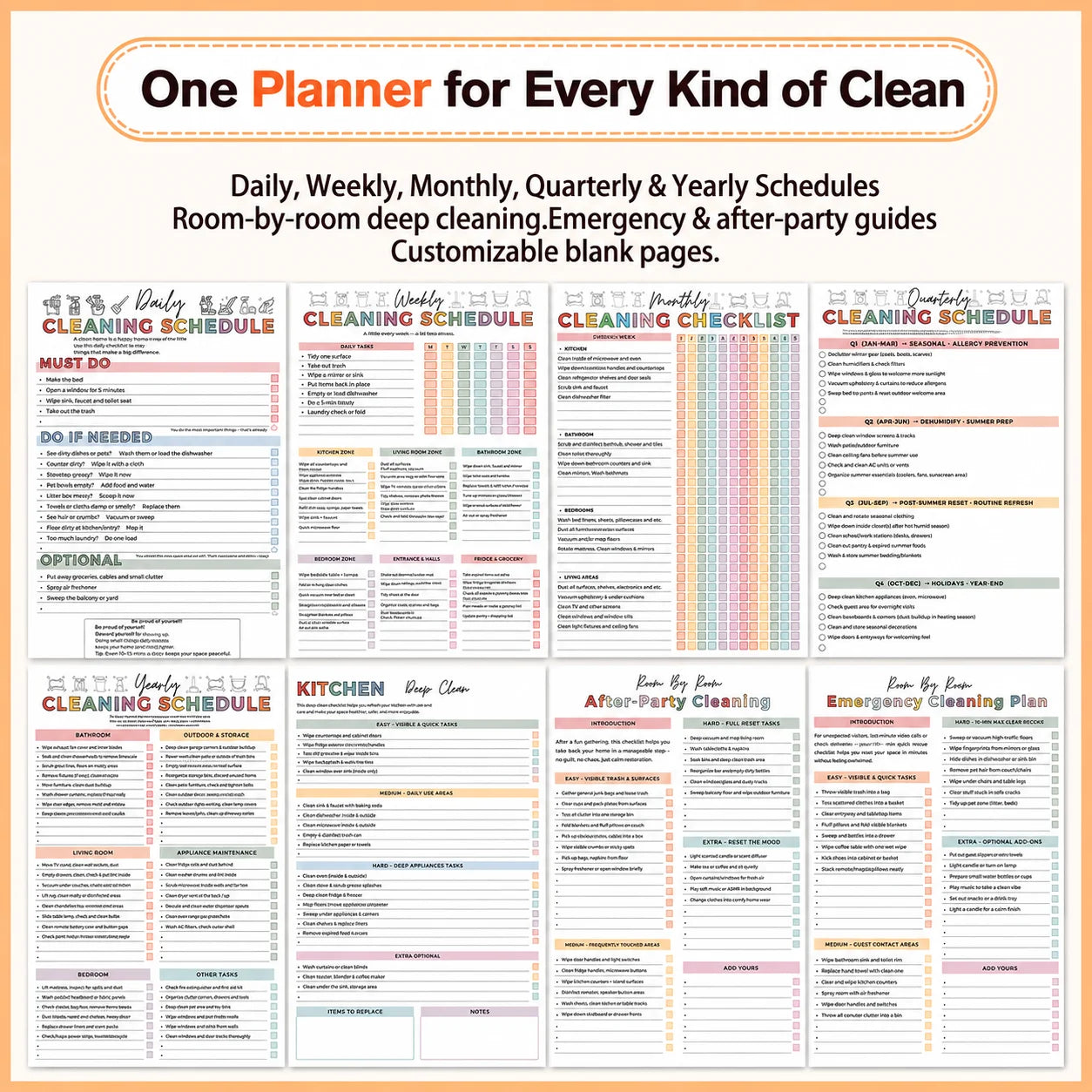ADHD House Cleaning Planner And Decluttering Journal