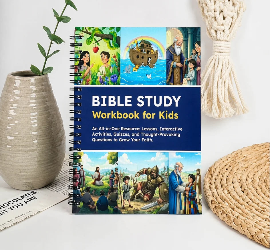 Kids Spiral Bible Study Workbook and Christian Activity Learning Journal