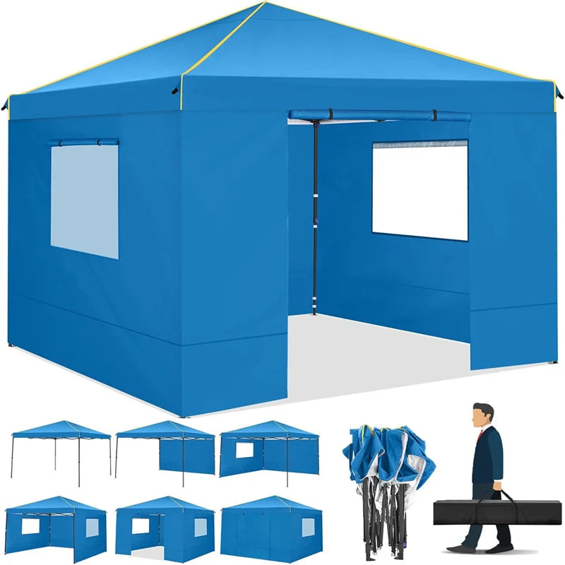Tooluck Pop Up Canopy With Sidewalls Mosquito Net Instant Gazebo