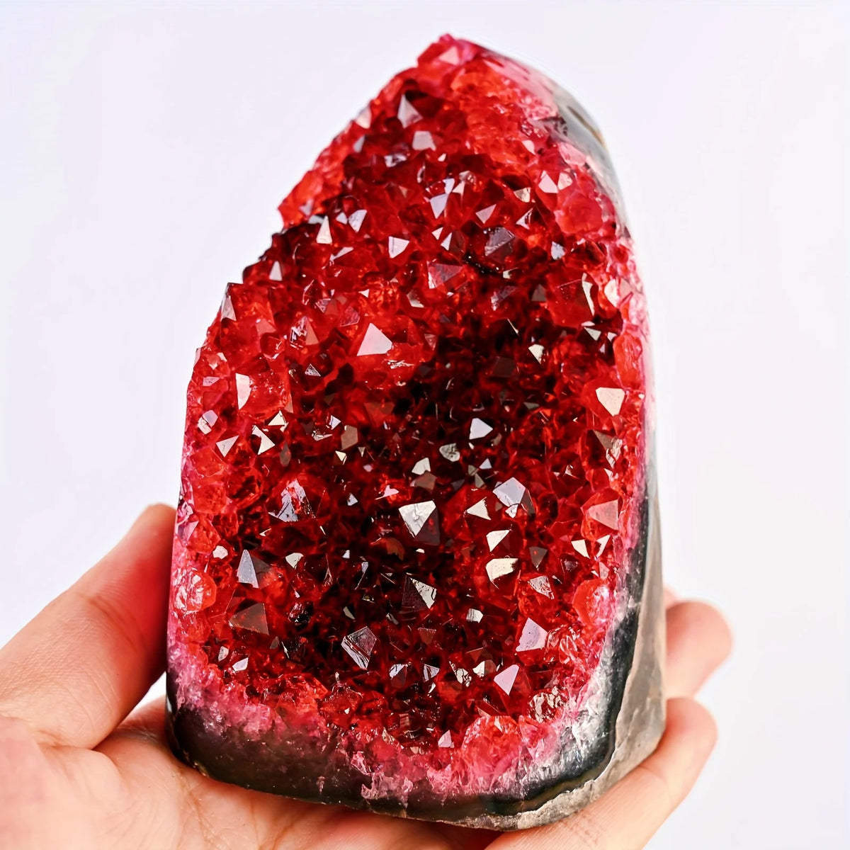 CrystalHola Geode Stone Display Cluster For Office Decor