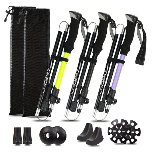 Ultralight Aluminum Folding Trekking Pole For Outdoor Hiking