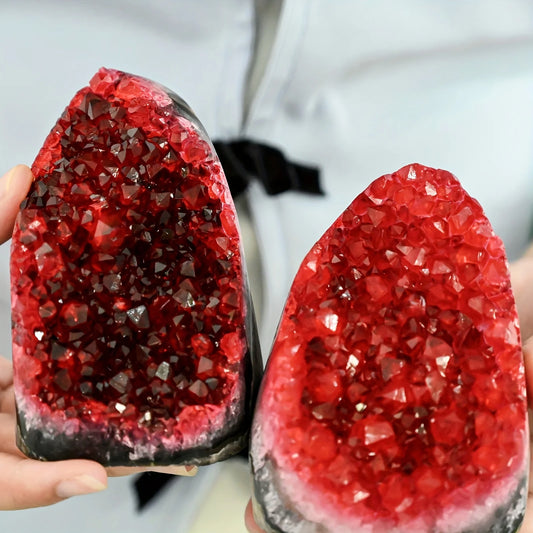 CrystalHola Geode Stone Display Cluster For Office Decor