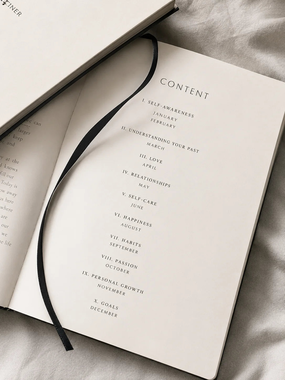 Hardcover Leather Daily Planner For Undated Productivity Journaling