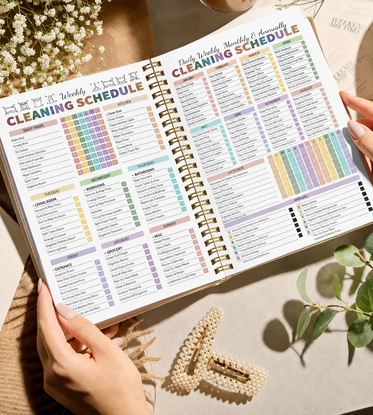 ADHD House Cleaning Planner And Decluttering Journal