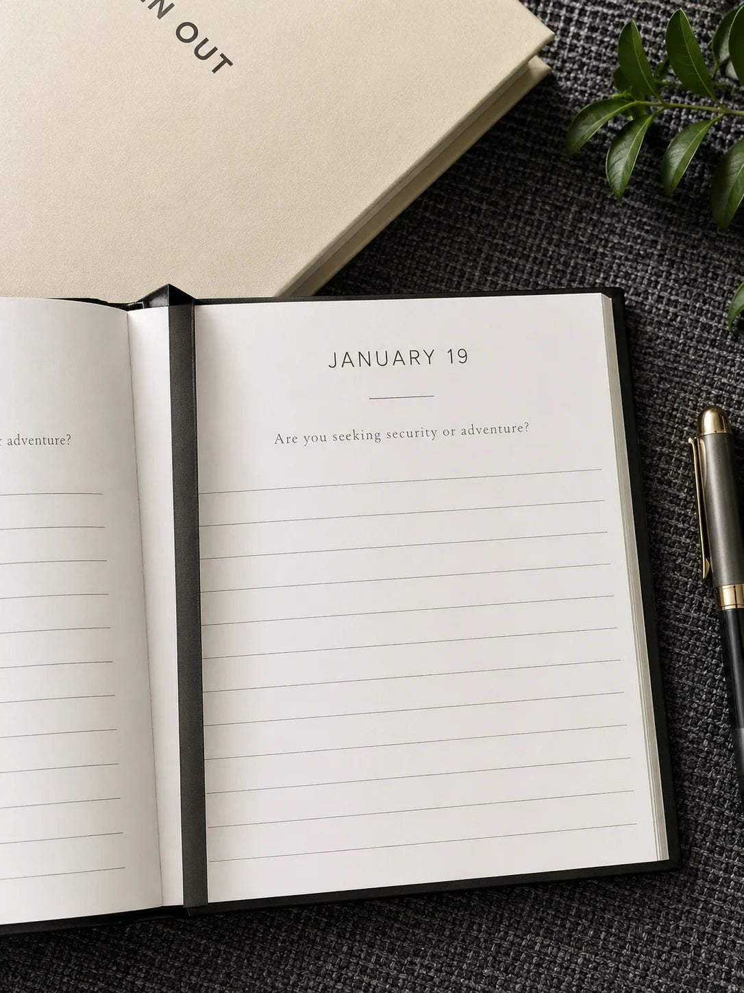 Hardcover Leather Daily Planner For Undated Productivity Journaling
