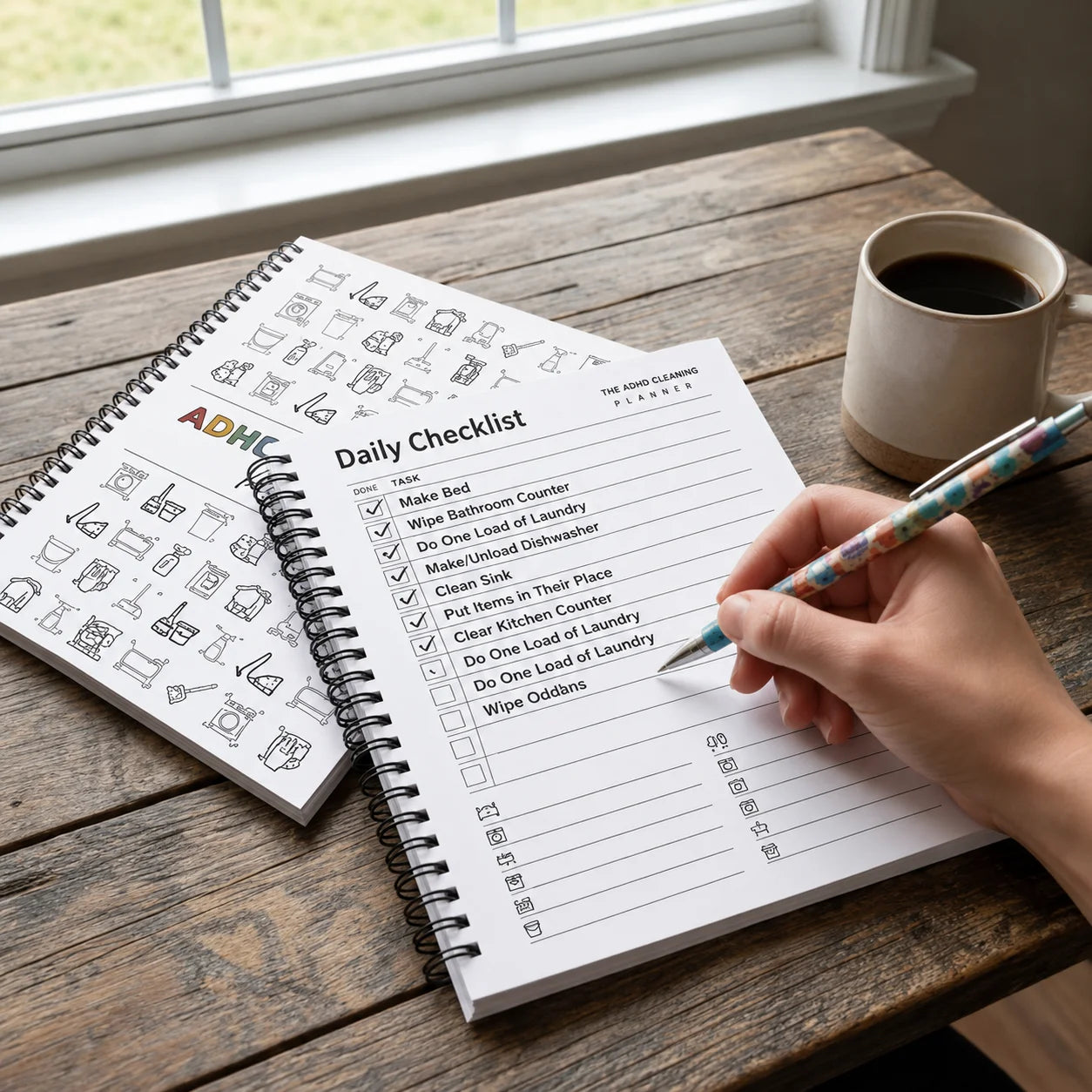 ADHD House Cleaning Planner And Decluttering Journal