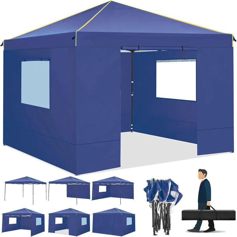 Tooluck Pop Up Canopy With Sidewalls Mosquito Net Instant Gazebo