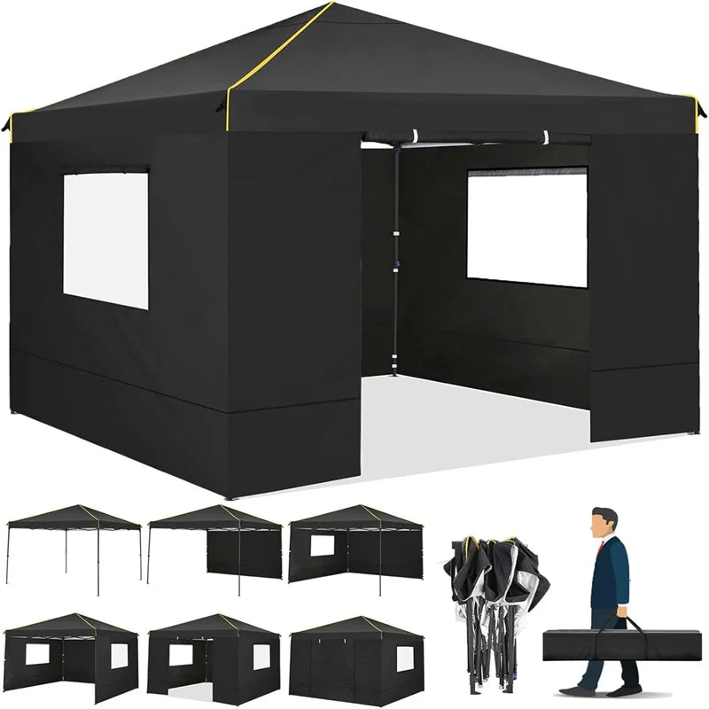 Tooluck Pop Up Canopy With Sidewalls Mosquito Net Instant Gazebo