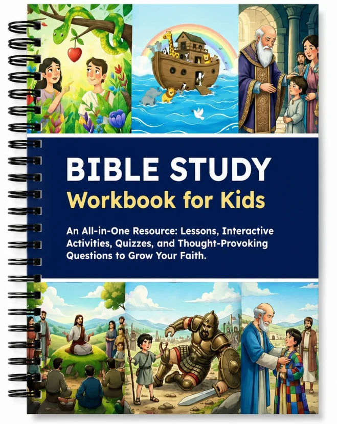 Kids Spiral Bible Study Workbook and Christian Activity Learning Journal