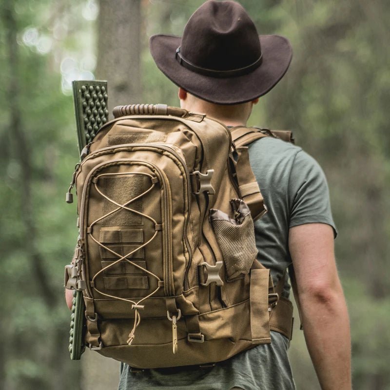 LQARMY Tactical Backpack Durable Nylon Bag For Hiking Camping Travel