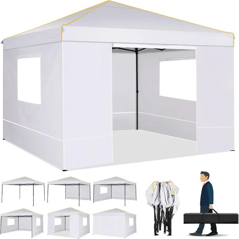 Tooluck Pop Up Canopy With Sidewalls Mosquito Net Instant Gazebo