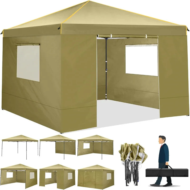 Tooluck Pop Up Canopy With Sidewalls Mosquito Net Instant Gazebo