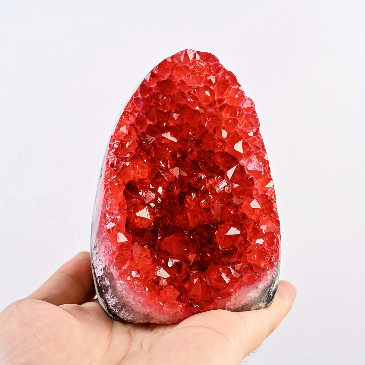 CrystalHola Geode Stone Display Cluster For Office Decor