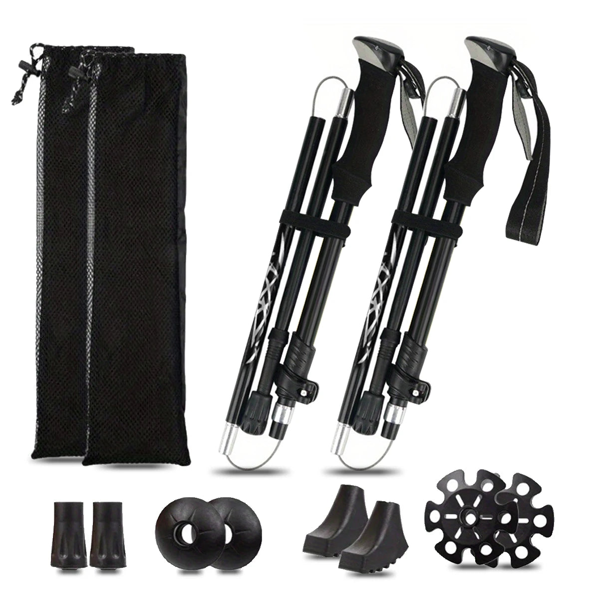 Ultralight Aluminum Folding Trekking Pole For Outdoor Hiking