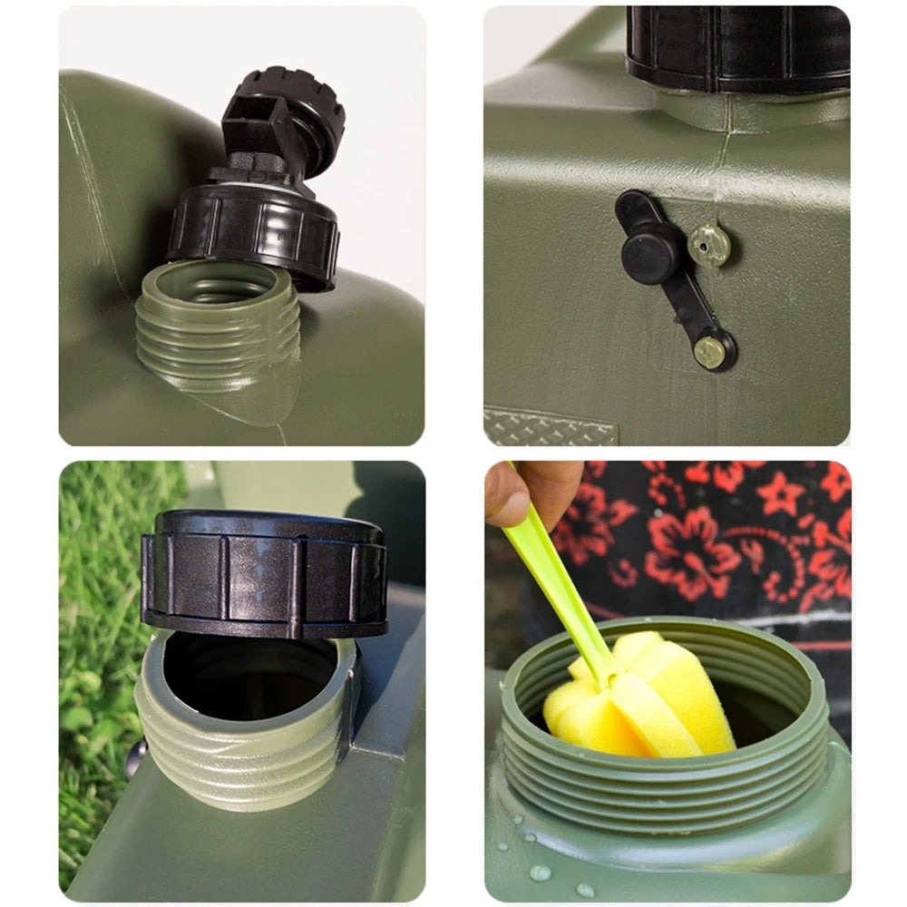 Collapsible Peva Water Tank Carrier With Spigot For Outdoor Camping