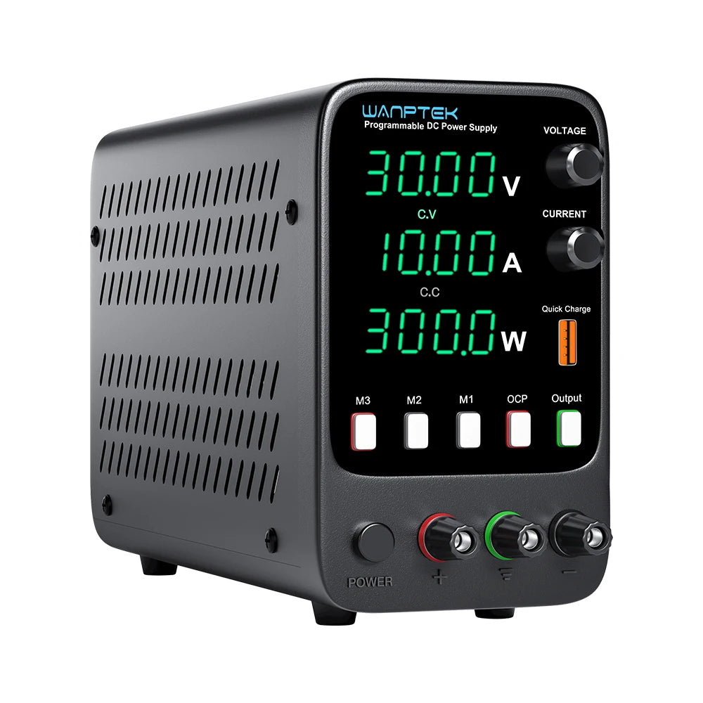 Wanptek Adjustable DC Power Supply 30V 10A Lab Bench Regulator