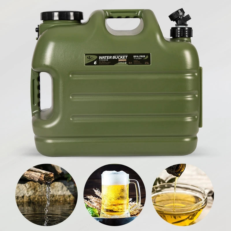 Collapsible Peva Water Tank Carrier With Spigot For Outdoor Camping