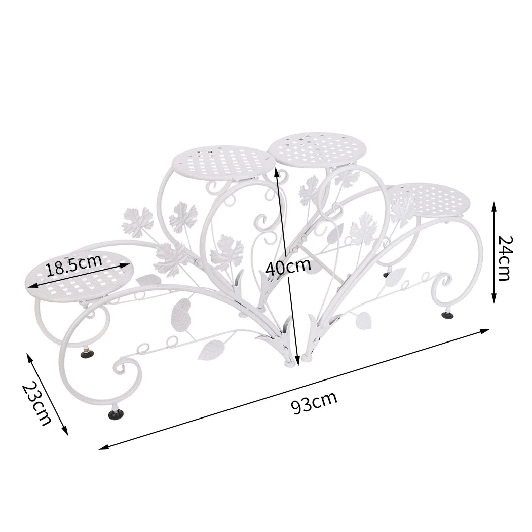 Wisfor Four Tier Metal Plant Stand Flower Pot Holder Rack