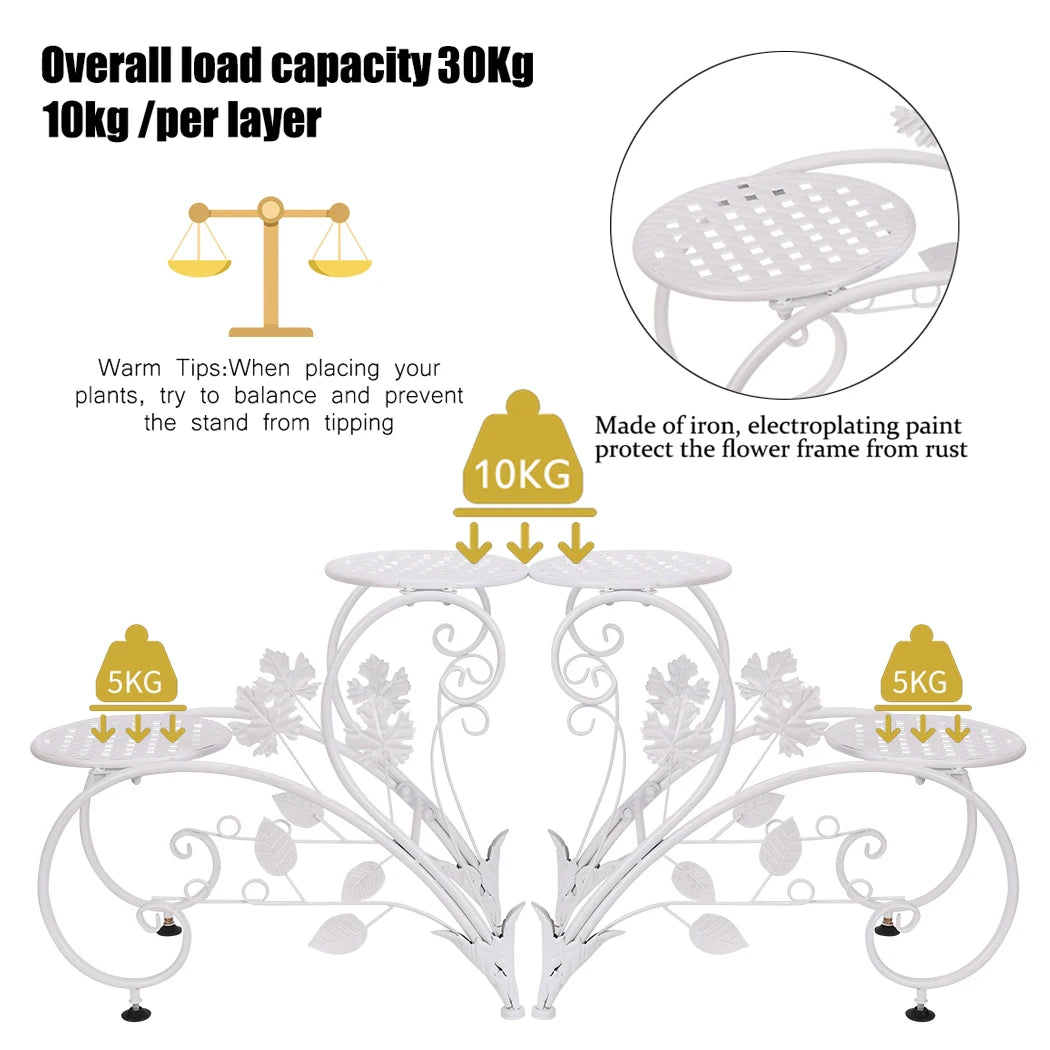 Wisfor Four Tier Metal Plant Stand Flower Pot Holder Rack