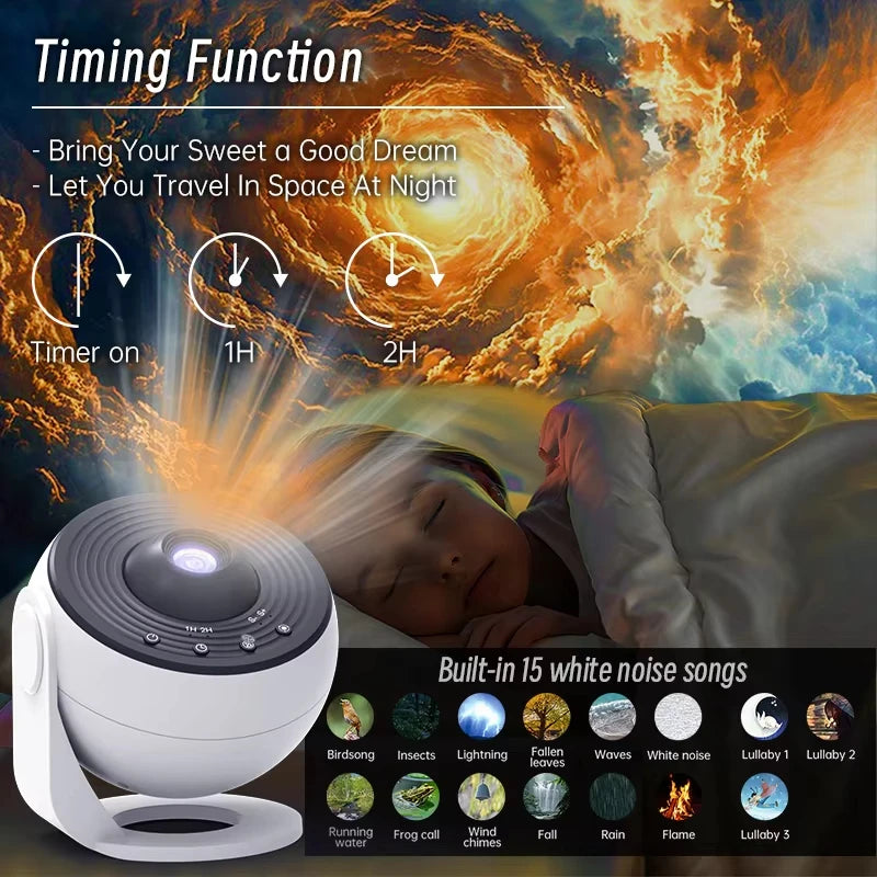 Ausyle Smart Galaxy Star Projector Space Ceiling Night Light