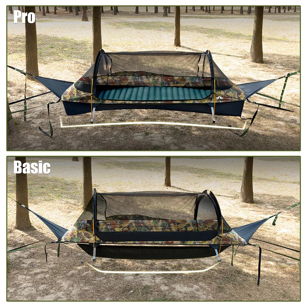Night Cat Waterproof Camping Hammock With Mosquito Net And Rainfly