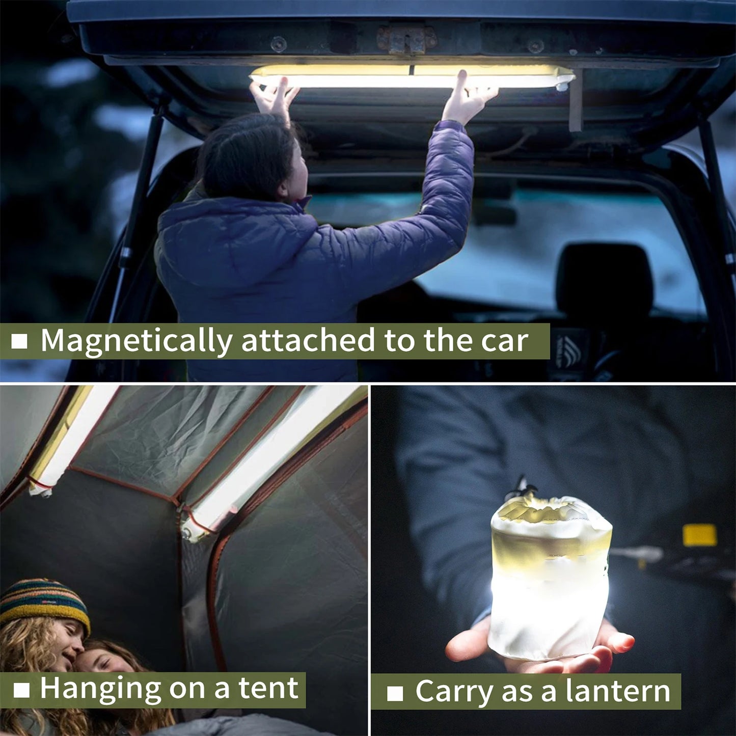 Portable Rechargeable Waterproof Folding Camping Lantern For Outdoor Use