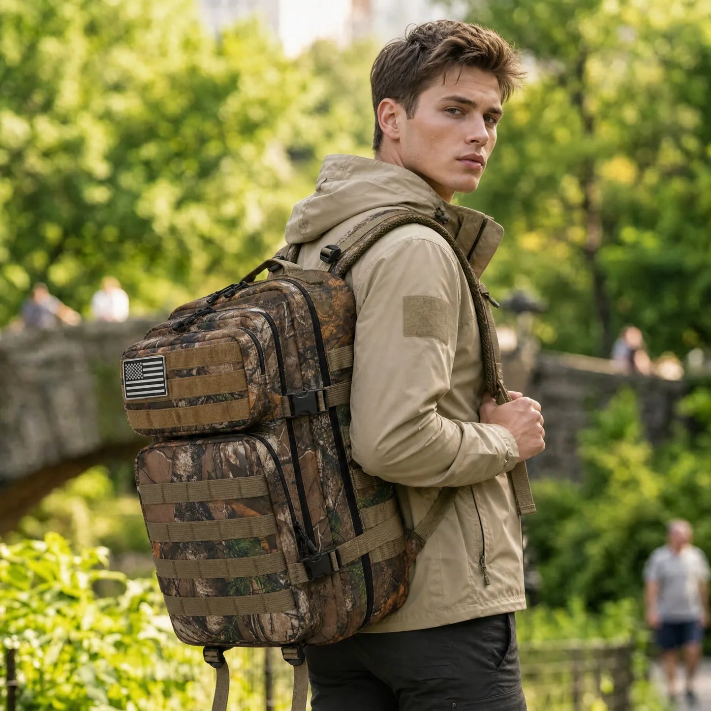 ReFire Gear Tactical Backpack With Molle Pockets For Travel Hiking