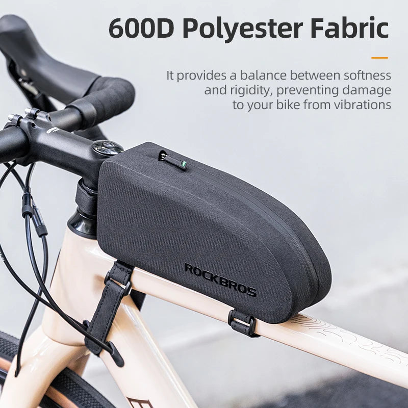 ROCKBROS Waterproof Hard Shell Bicycle Top Tube Storage Bag