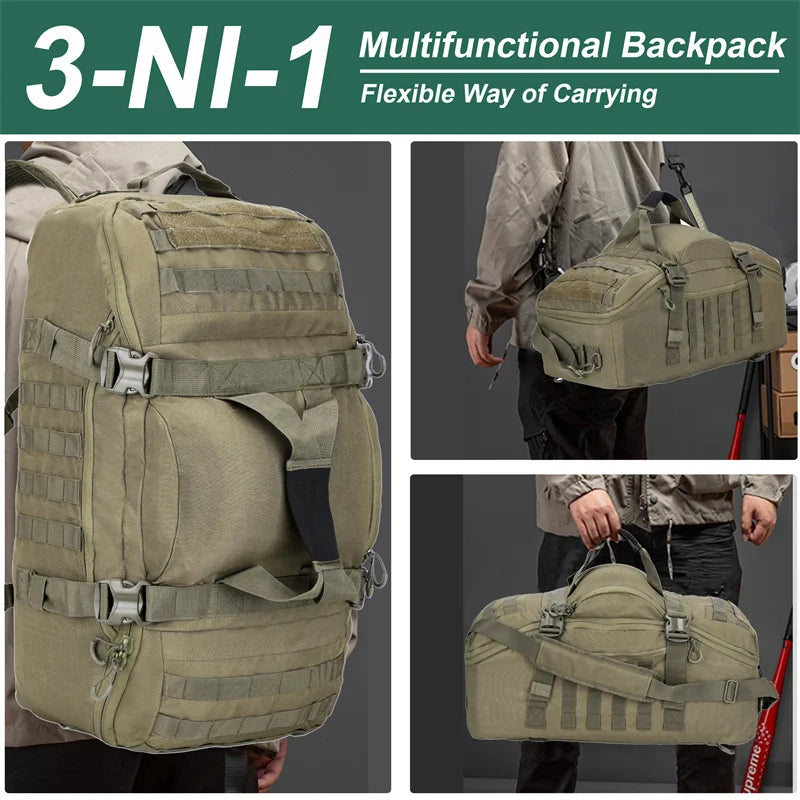 LQARMY Tactical MOLLE Backpack For Outdoor Hiking Camping