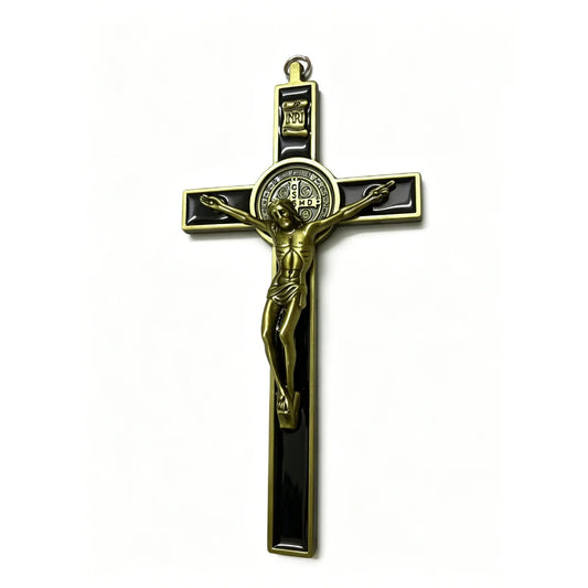 Saint Benedict Medal Cross Jesus Christ Metal Religious Wall Decor