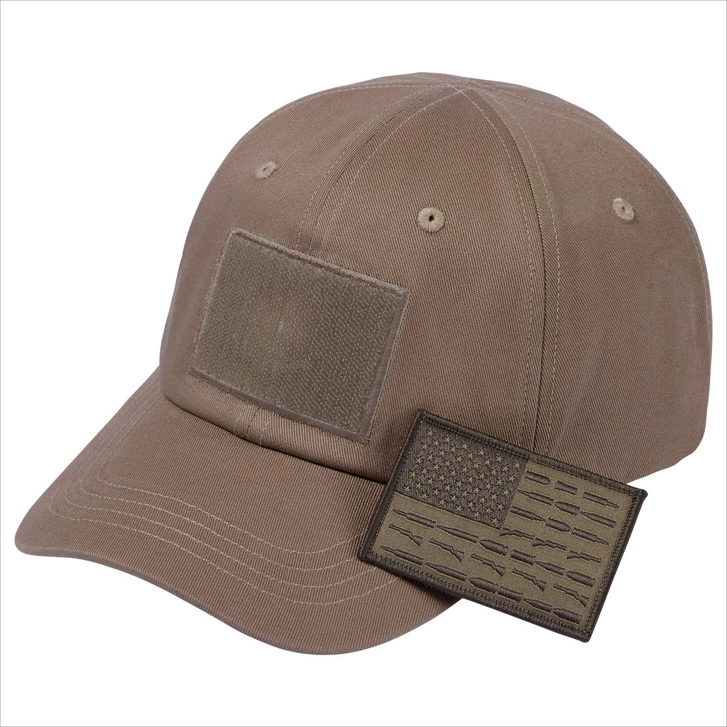 Adjustable Tactical Trucker Hat With Military Flag Patch Design