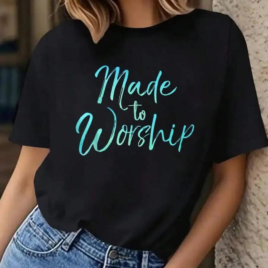 Made To Worship Christian Women's Short Sleeve Casual Tee