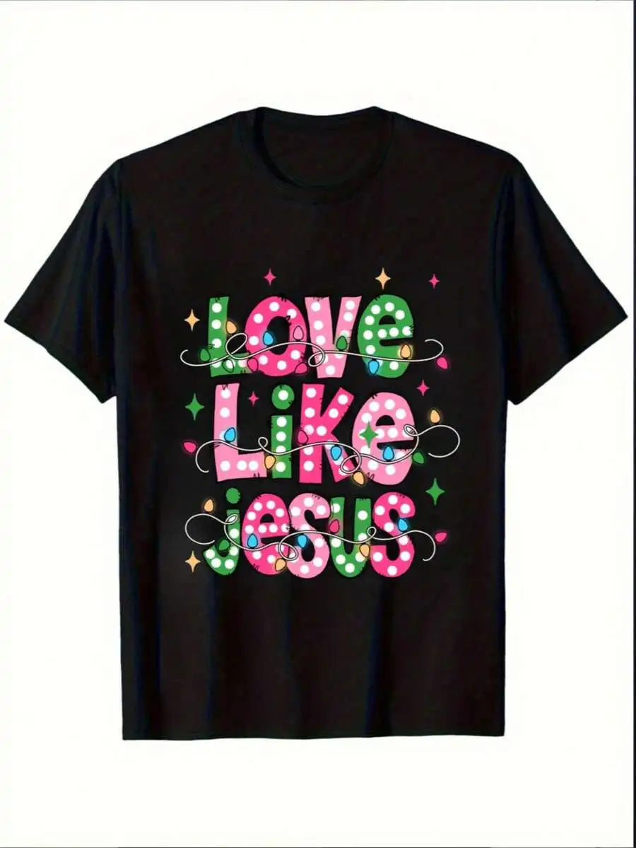 Love Like Jesus Polka Dot Cotton Matching Family Shirts