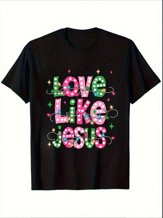 Love Like Jesus Polka Dot Cotton Matching Family Shirts