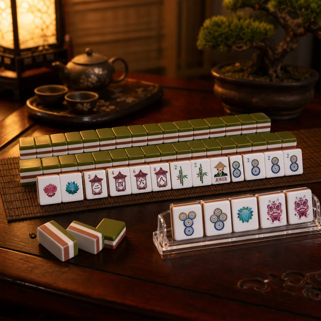 Premium Acrylic American Mahjong Set Featuring 160 Durable Tiles