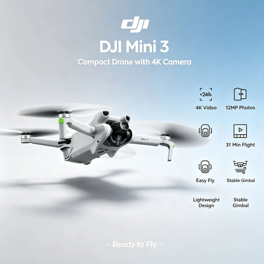 DJI Mini 3 Drone Featuring Professional Grade 4K Camera Module