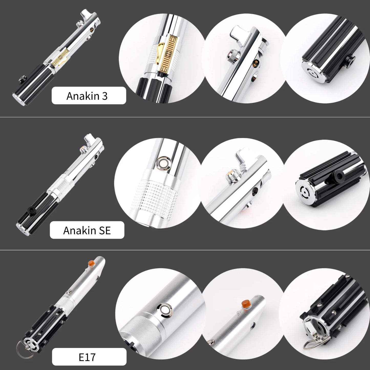 X-Trexsaber Anakin Metal Lightsaber Toy With Rgb And Sound