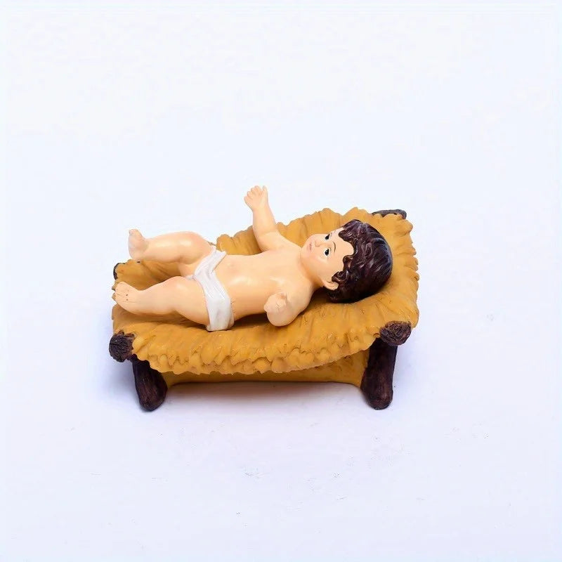 Baby Jesus Nativity Figurine Resin Catholic Christmas Home Decoration Statue