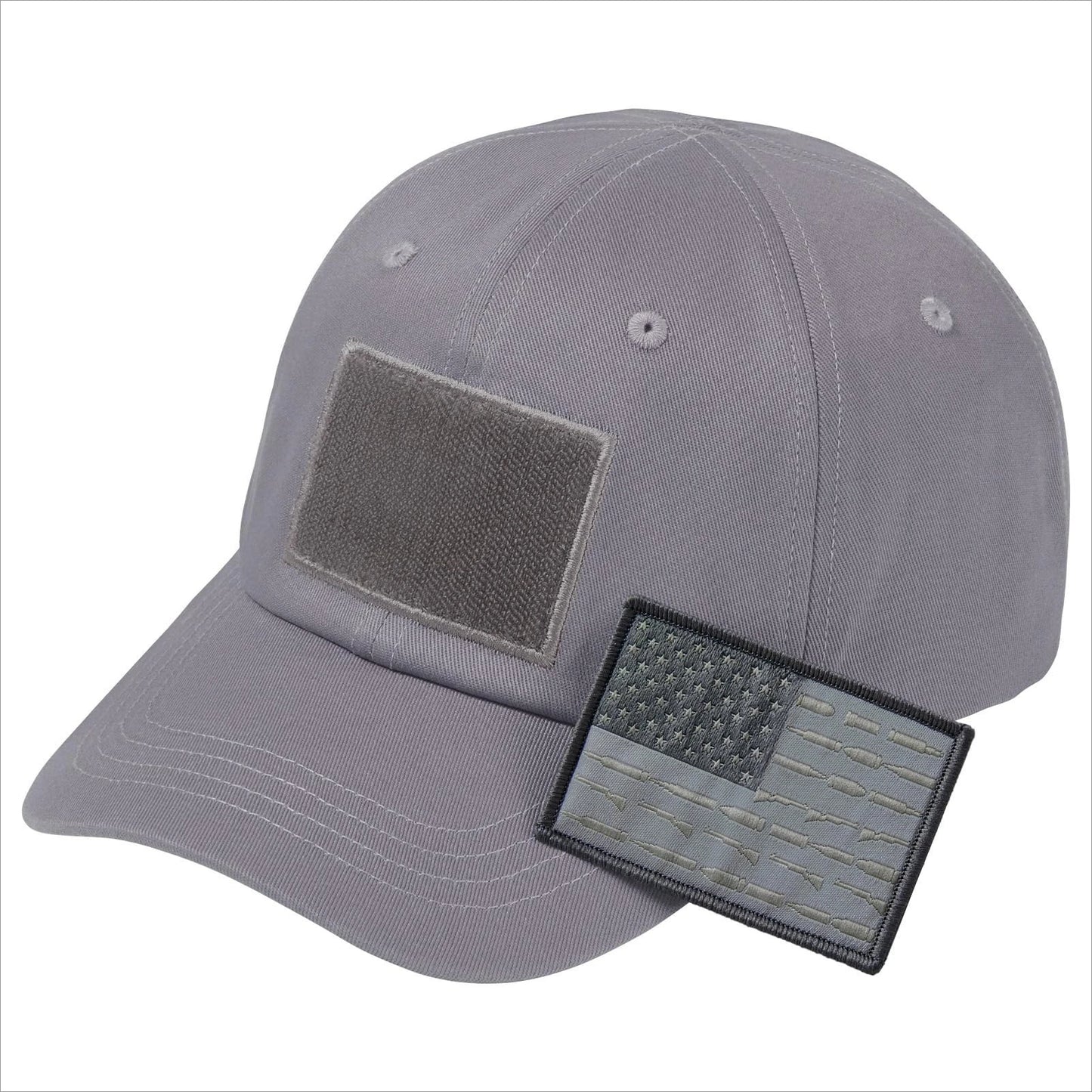 Adjustable Tactical Trucker Hat With Military Flag Patch Design