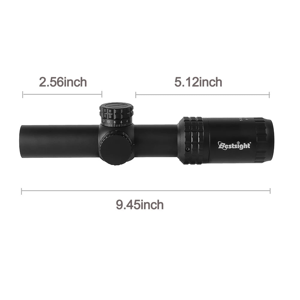 Bestsight Tactical Riflescope With Illuminated Reticle For Hunting