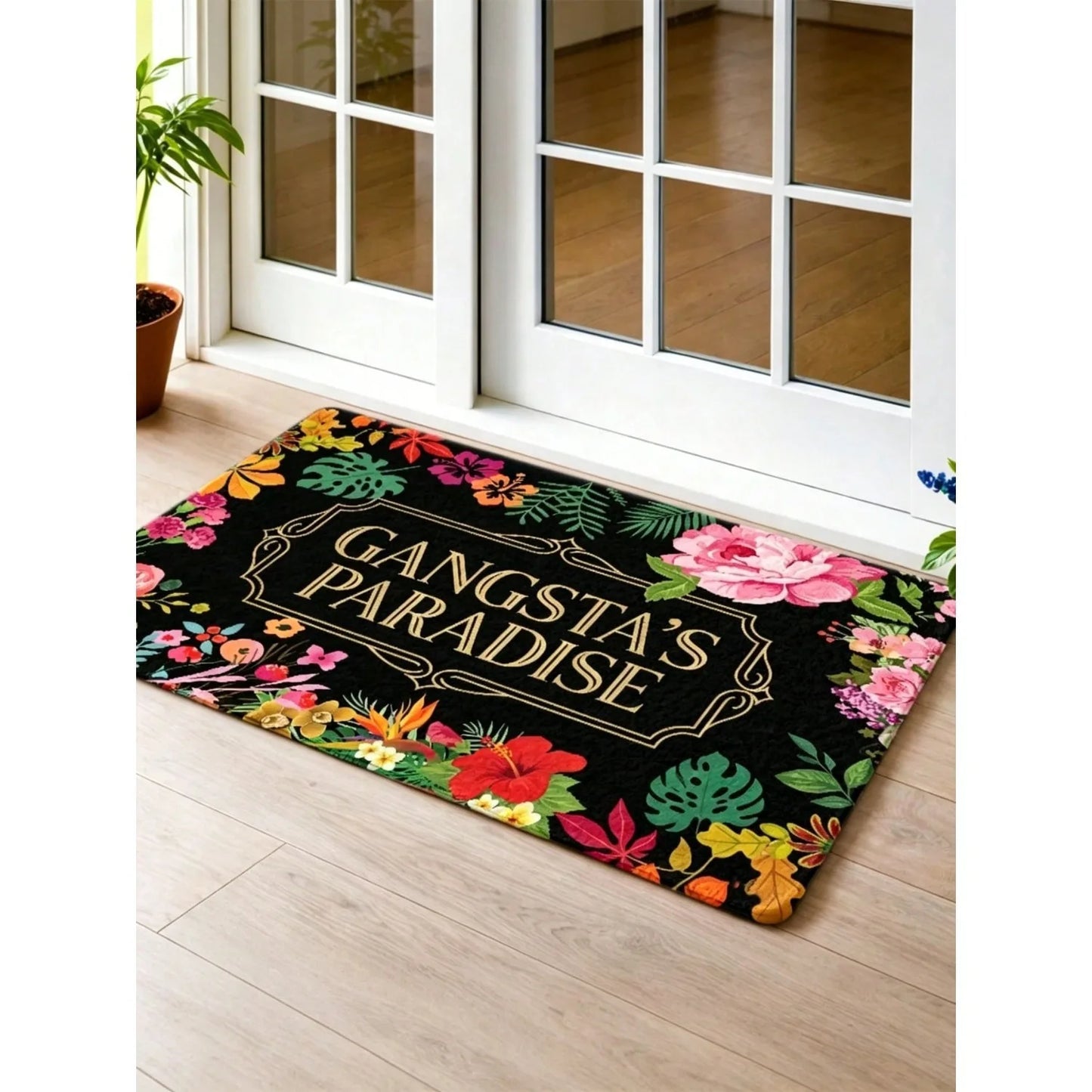 Inspirational Quote Anti Slip Doormat Quick Dry Entryway Floor Rug