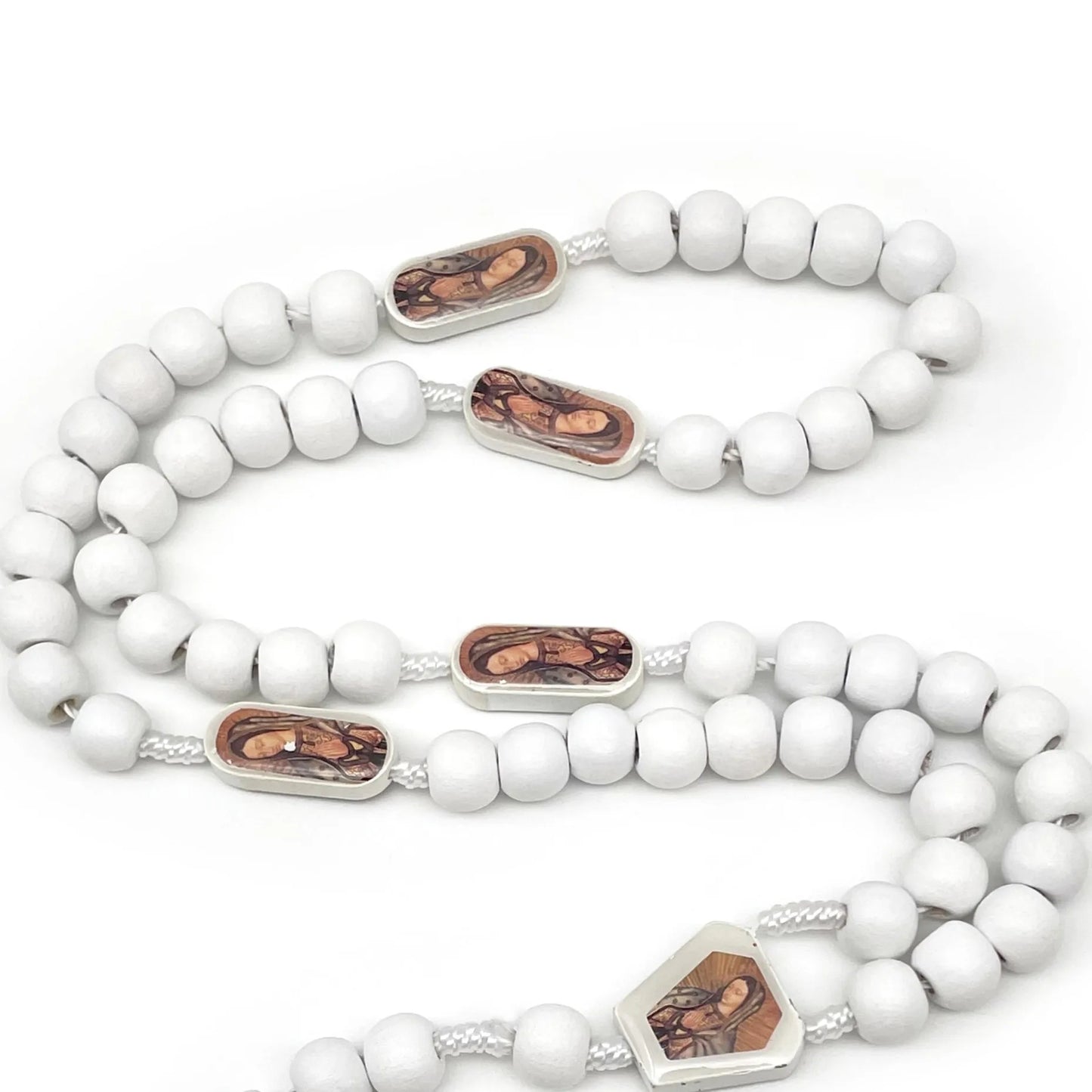 Our Lady Of Guadalupe Rose Scented Rosary Beads Necklace Set