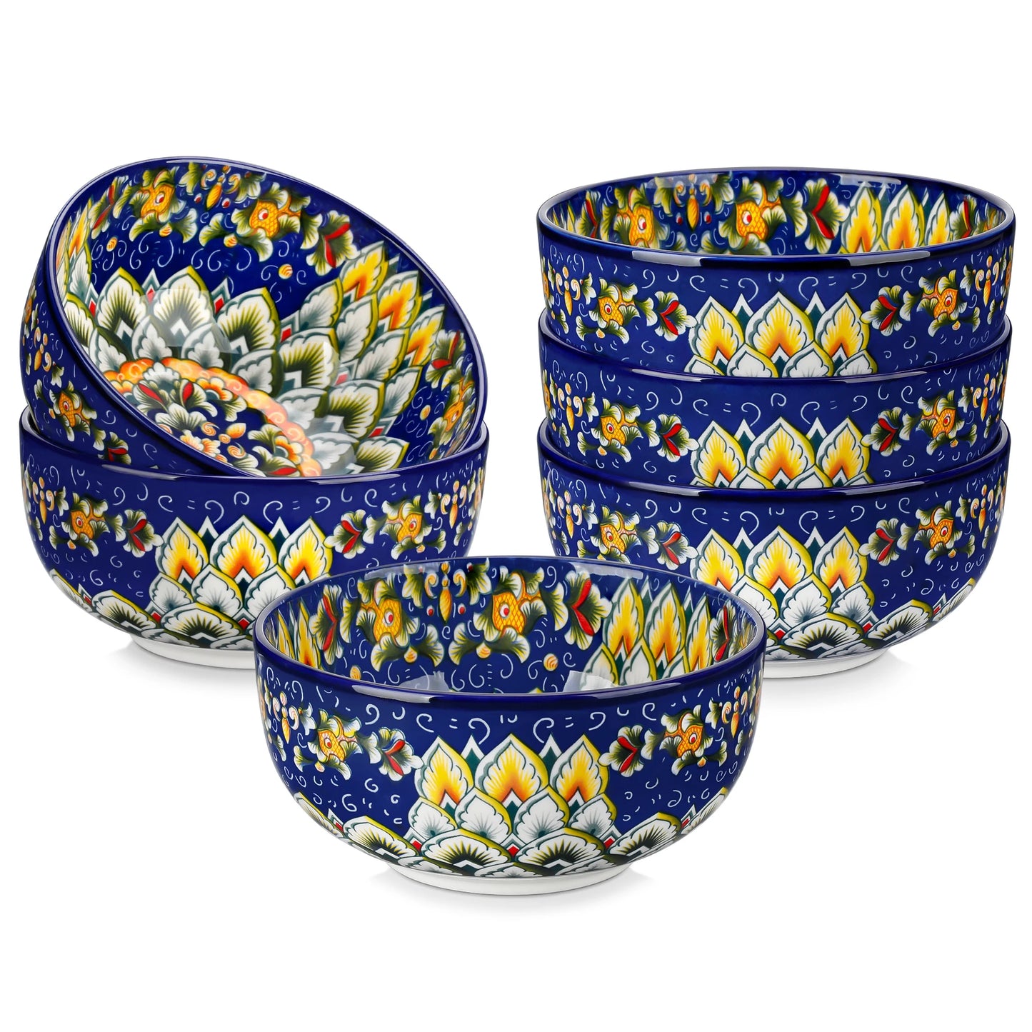 Malacasa Ceramic Breakfast Bowl Set For Pasta And Salad