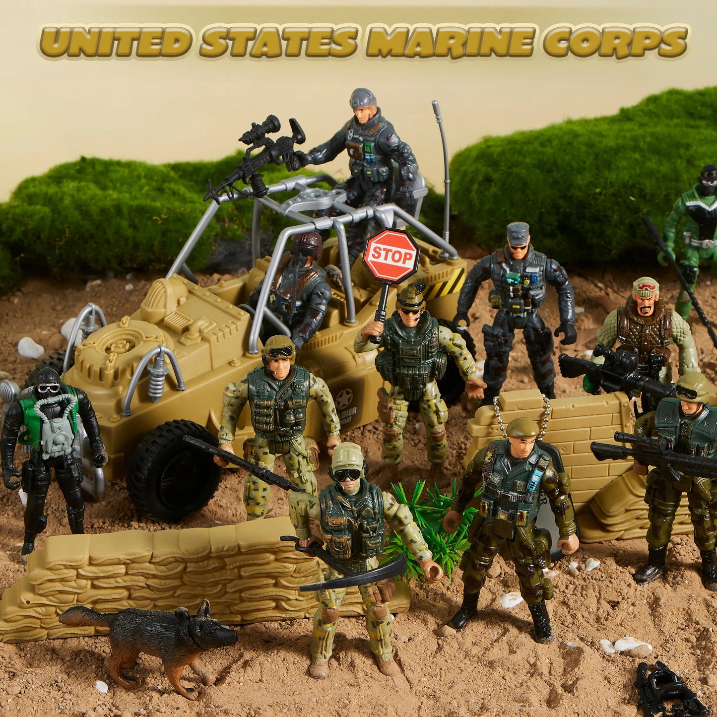 Joyfy Military Toy Soldiers Playset With SWAT Weapon Accessories