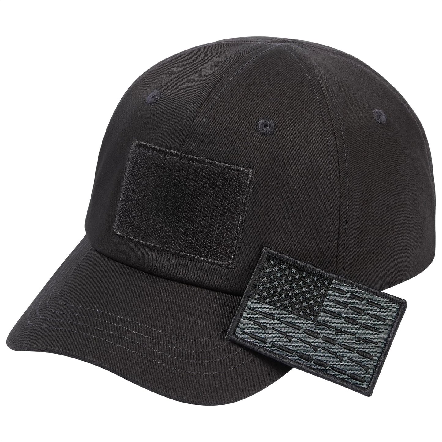Adjustable Tactical Trucker Hat With Military Flag Patch Design